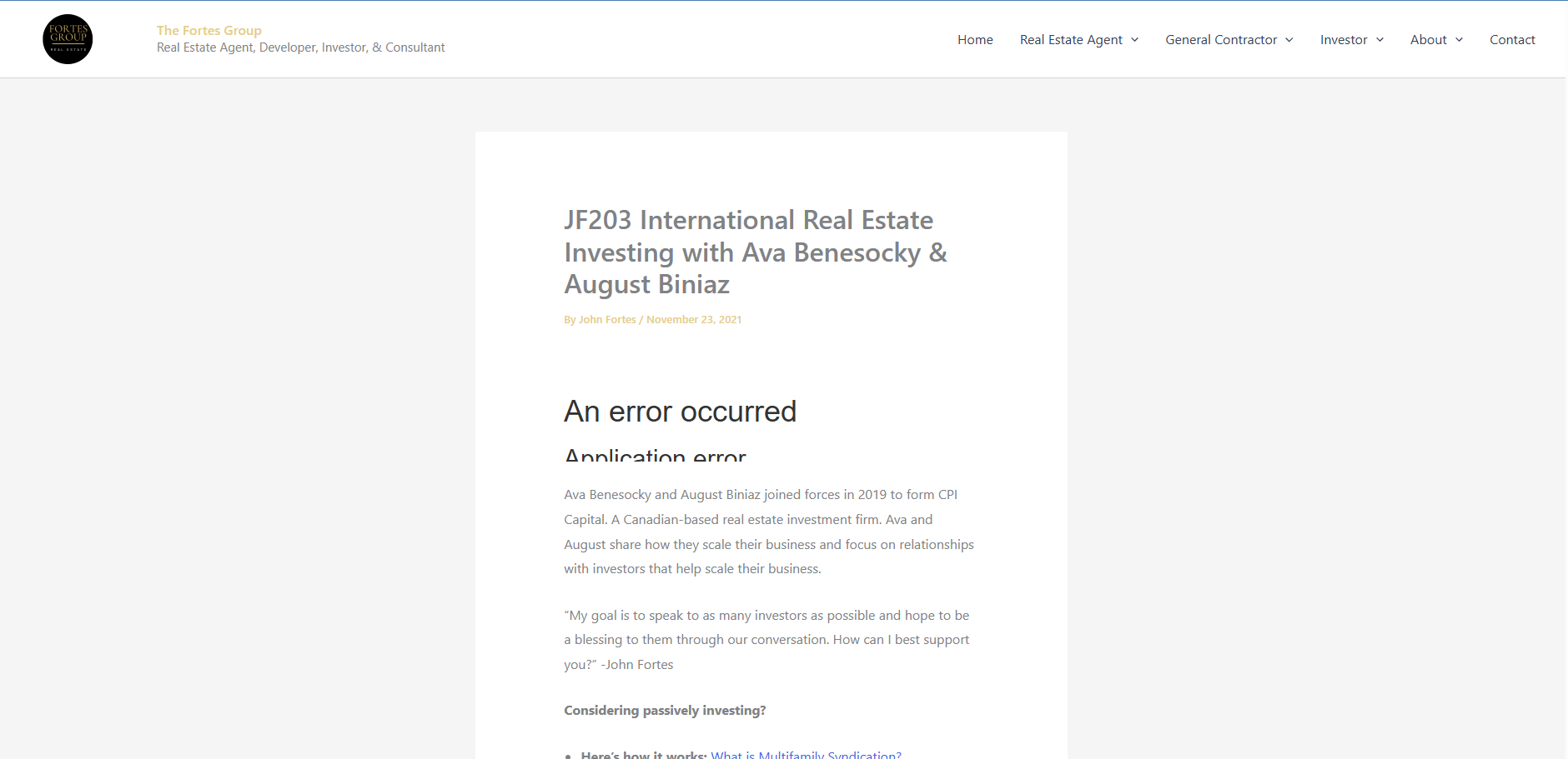 JF203 International Real Estate Investing with Ava Benesocky & August Biniaz