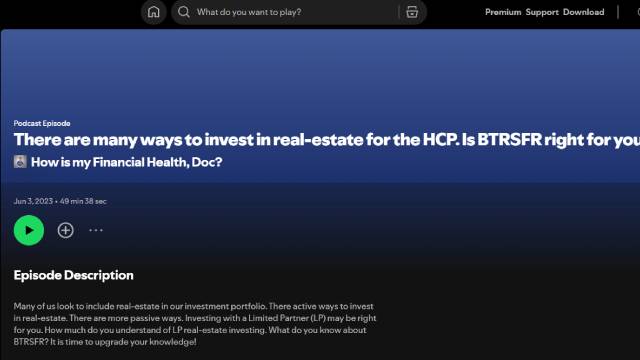 There are many ways to invest in real-estate for the HCP. Is BTRSFR right for you?