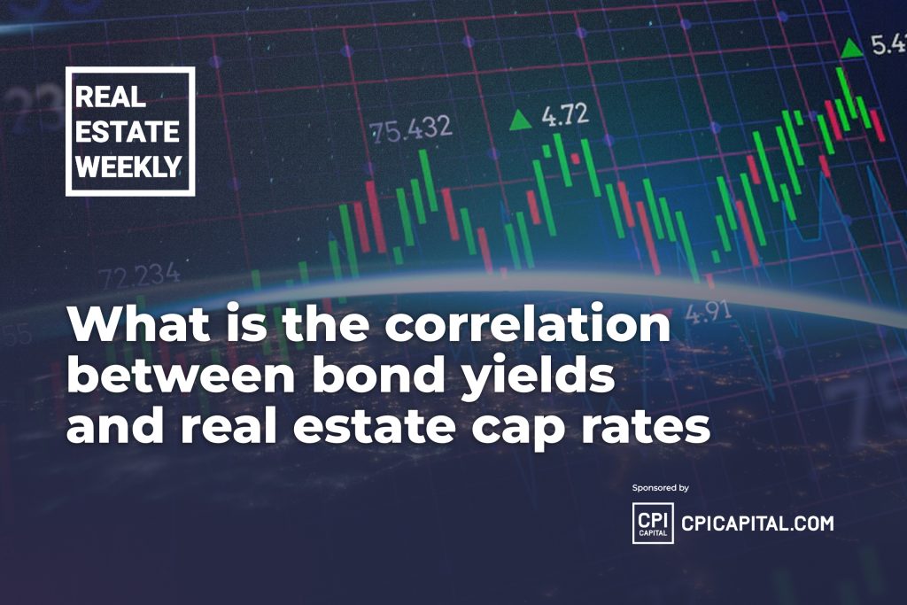 What is the correlation between bond yields and real estate cap rates